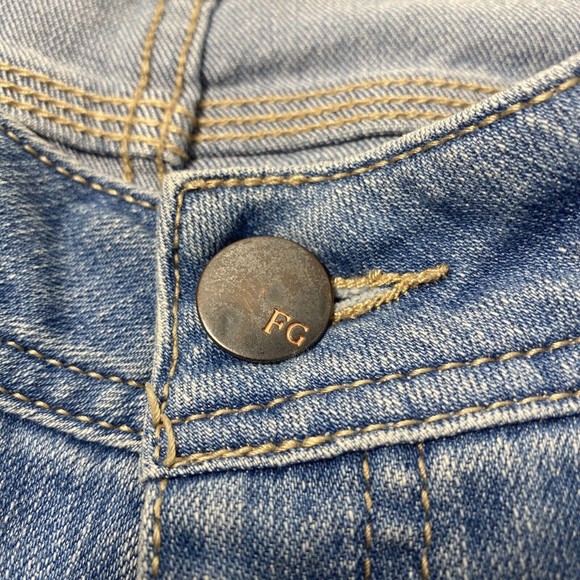 Faded Glory Womens Denim Jean Cotton Shorts Size 10 Blue Mid Rise Free Shipping - Picture 4 of 8